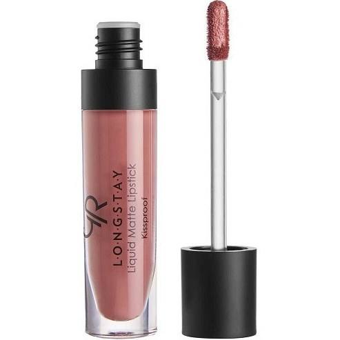 رژ لب مایع مات گلدن رز مدل LONG STAY